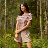 Boss Tee, Toffee Plaid