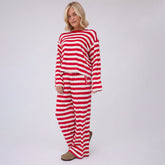 Slip On Jersey Trouser, Red Stripe