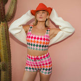 Summer Argyle Olivia Swim Crop