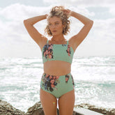 Rose Mint Smocked High-Waisted Bottoms