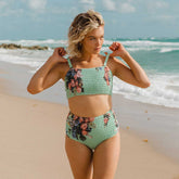 Rose Mint Smocked High-Waisted Bottoms