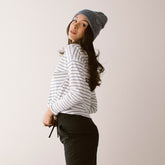 Long Sleeve Tee, Indigo Venice Stripe