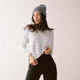 Long Sleeve Tee, Indigo Venice Stripe