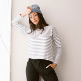 Long Sleeve Tee, Indigo Venice Stripe