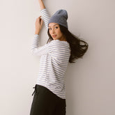 Long Sleeve Tee, Indigo Venice Stripe