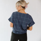 Boss Tee, Indigo Windowpane