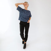 Boss Tee, Indigo Windowpane