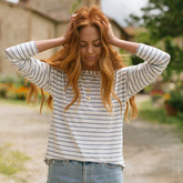 Long Sleeve Tee, Indigo Venice Stripe