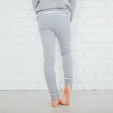 Grey Polka Dot Pajama Leggings Kids for Girls