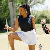 Tie Breaker, White Tennis Skirt