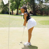 Tie Breaker, White Tennis Skirt