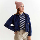 Corduroy Navy Button-Up