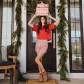 Sweet Slumber Shorts, Red Stripe