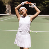 Tie Breaker, White Tennis Skirt