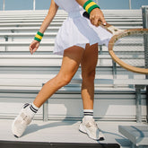 Tie Breaker, White Tennis Skirt