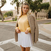 Tie Breaker, White Tennis Skirt