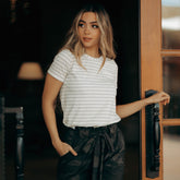 Basic Tee, Grey Venice Stripe