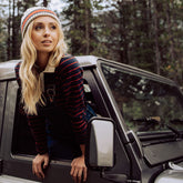 Ladies Striped Rugby in Navy