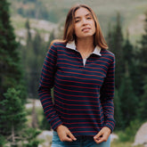 Navy Striped Rugby for Women