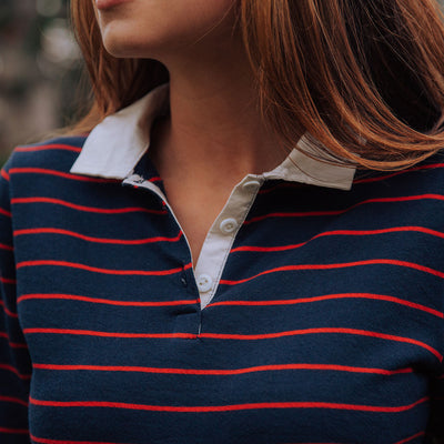 Navy Striped Rugby