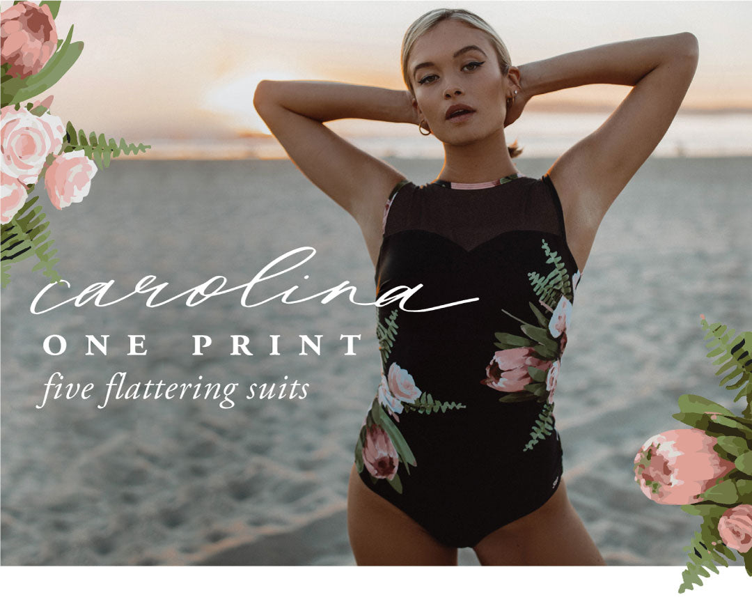 One Floral Print, Five Flattering Swimsuits