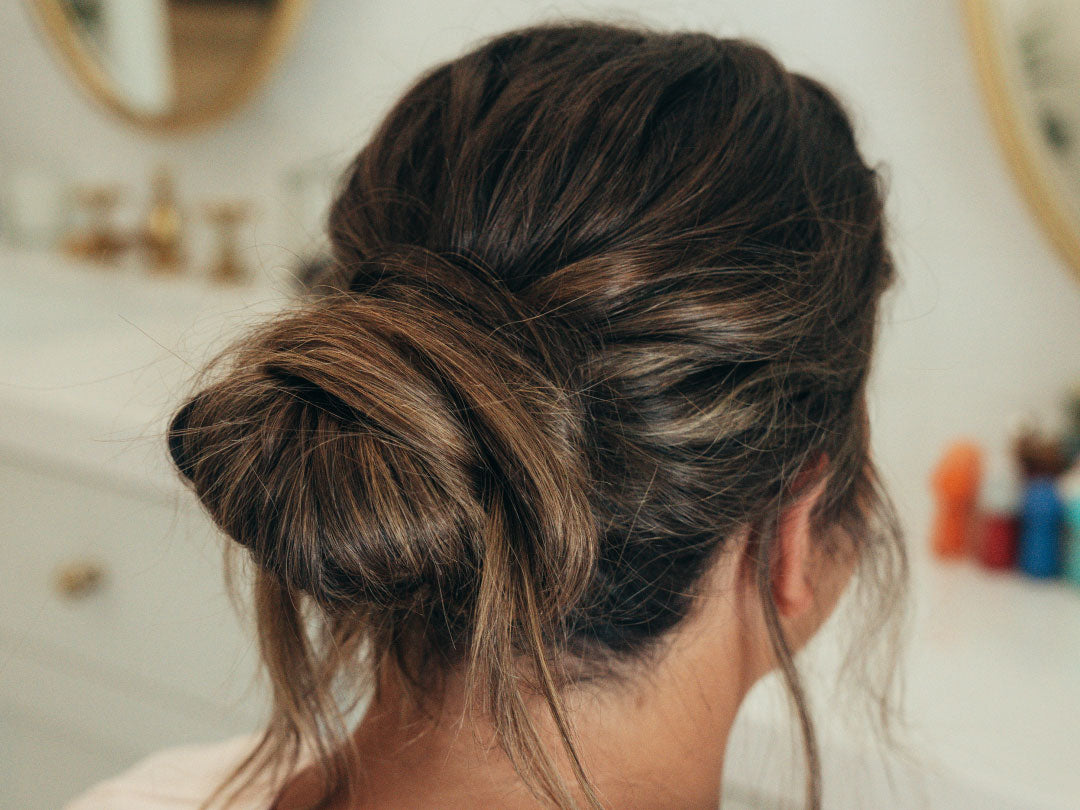 Double-French Messy Bun Updo - Cute Girls Hairstyles