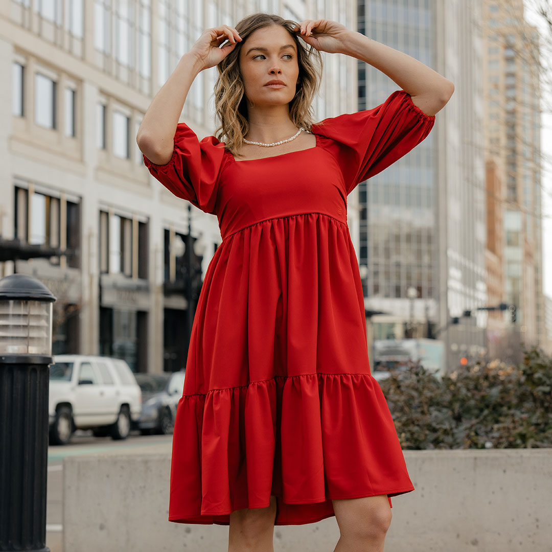 Middleton Dress, Crimson Middleton Dress, Crimson