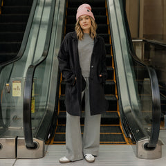 ジャケット・アウター moontreeplanet Mantle black Midway Fleece Trench, Black - Albion Fit