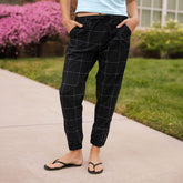 Black Windowpane Jetsetters