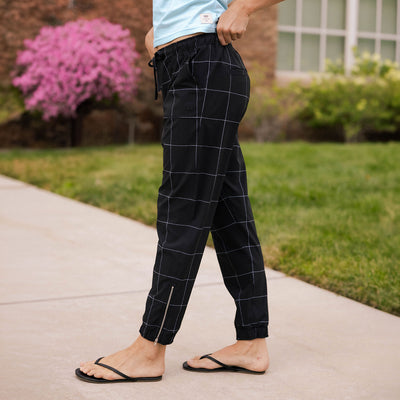 Black Windowpane Jetsetters