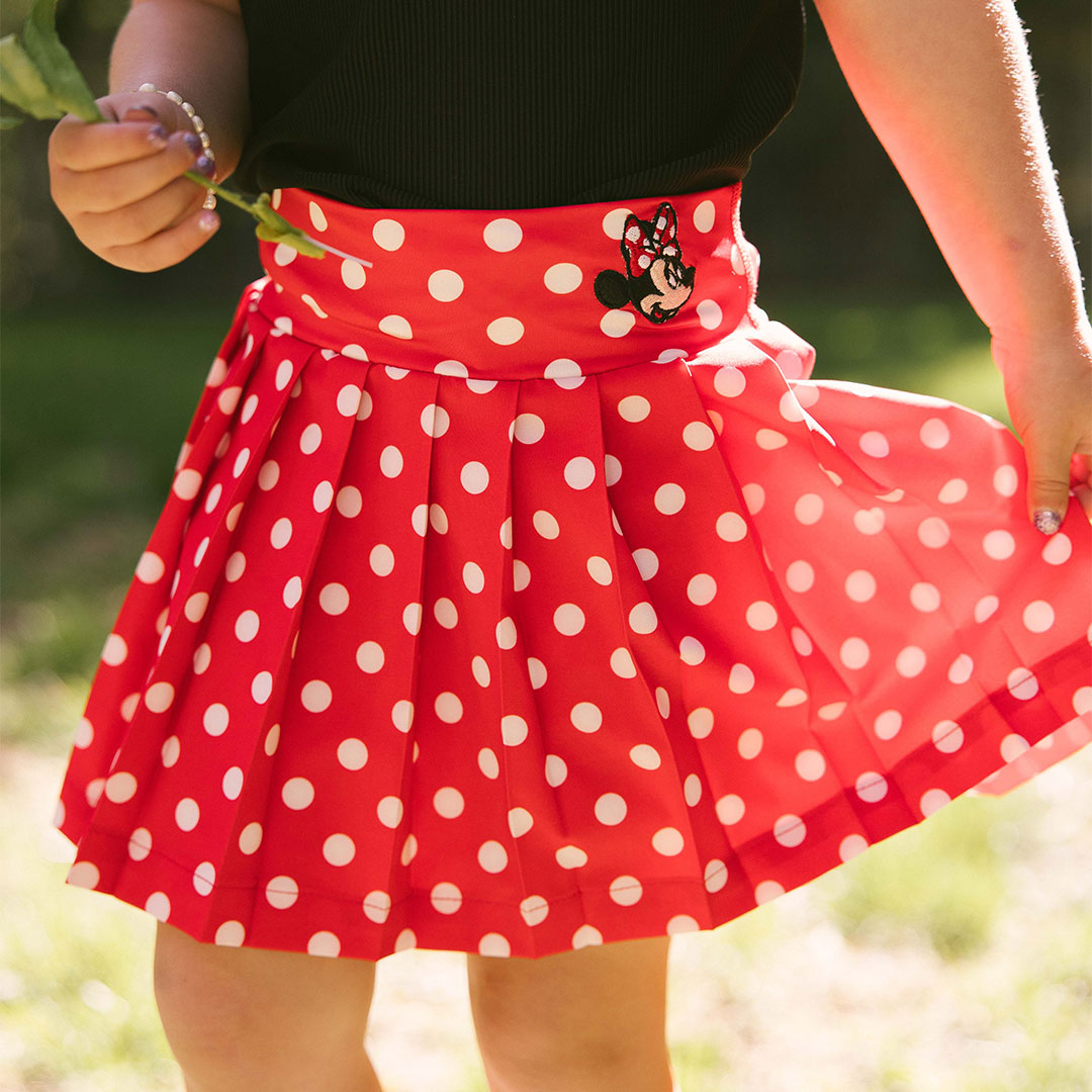 Mini Disney Tennis Skirt, Red Dot - Albion Fit