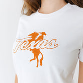 Texas Cowboy Graphic T-Shirt, White