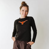 Texas Embroidered Black Neo Sweatshirt