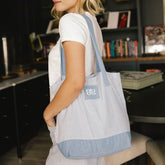 Albion Blue Stripe Tote Bag
