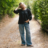 Peasant Top, Black