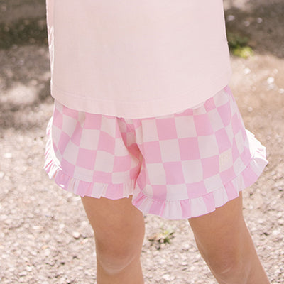 Mini Lake Shorts, Pink Check