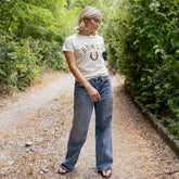 Howdy Laguna Cotton Tee, Bone