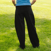 High Rise Barrel Pants, Black