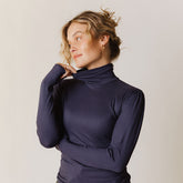 Tessa Long Sleeve, Navy Rib