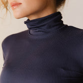 Tessa Long Sleeve, Navy Rib