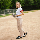 Audrey Mid Rise Wide Leg Pants, Cobblestone