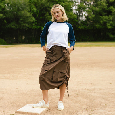 Maxi Cargo Skirt, Coffee