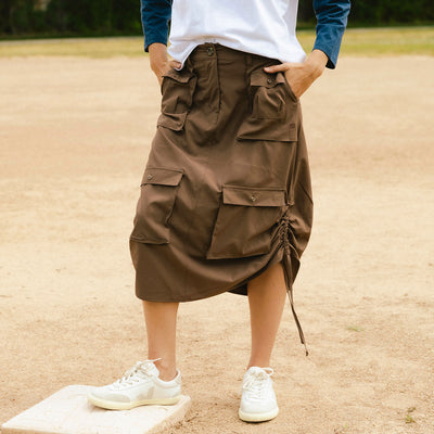 Maxi Cargo Skirt, Coffee
