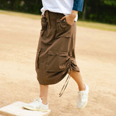 Maxi Cargo Skirt, Coffee