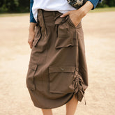 Maxi Cargo Skirt, Coffee