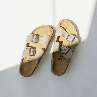 Birkenstock Arizona Chunky Suede Leather-Taupe