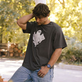 Disney Mickey Ghost Men's Tee, Charcoal