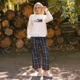 Audrey Mid Rise Wide Leg Pants, Aspen Plaid