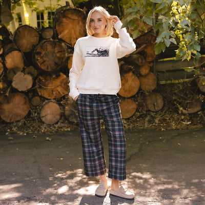 Audrey Mid Rise Wide Leg Pants, Aspen Plaid