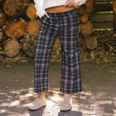 Audrey Mid Rise Wide Leg Pants, Aspen Plaid